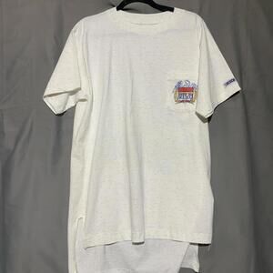White vintage 90s Florida Marlins pocket tee new with tags.